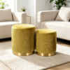 Velvet Ottomans Storage Coffee Table